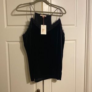 NWT! Black velvet cami